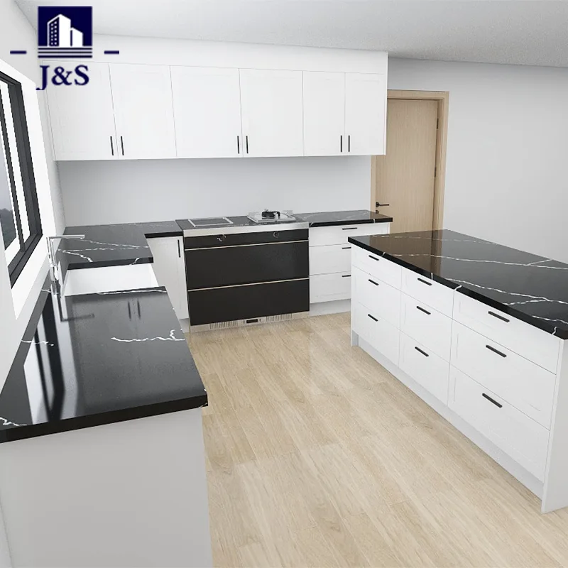 White Shaker coquina cum nigro Stone Tops
